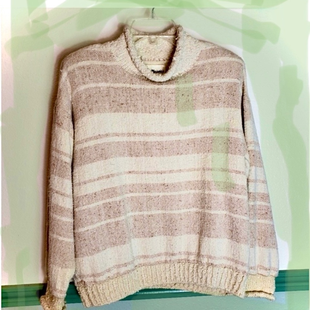 Handwoven Sweater, M,  cotton, Fiber Mosaics Weavers,Vintage